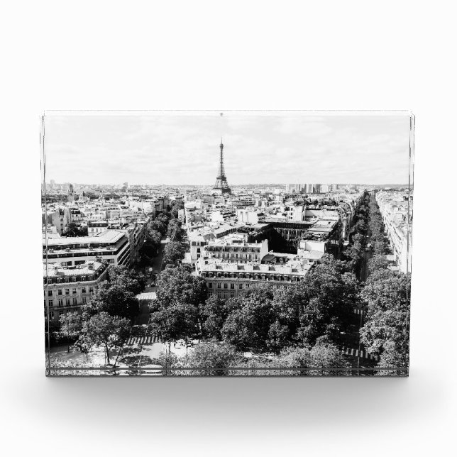 Bloc Photo Paris Décor à thème en noir et blanc (Devant)