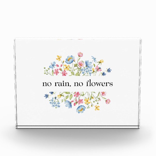 Bloc Photo Pas de pluie, pas de fleurs | (Devant)