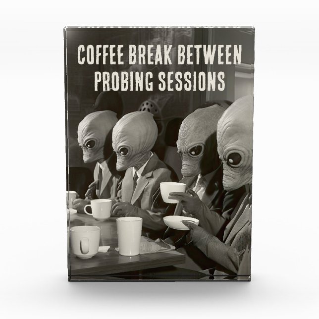 Bloc Photo Pause café après des enlèvements d'Aliens (Devant)