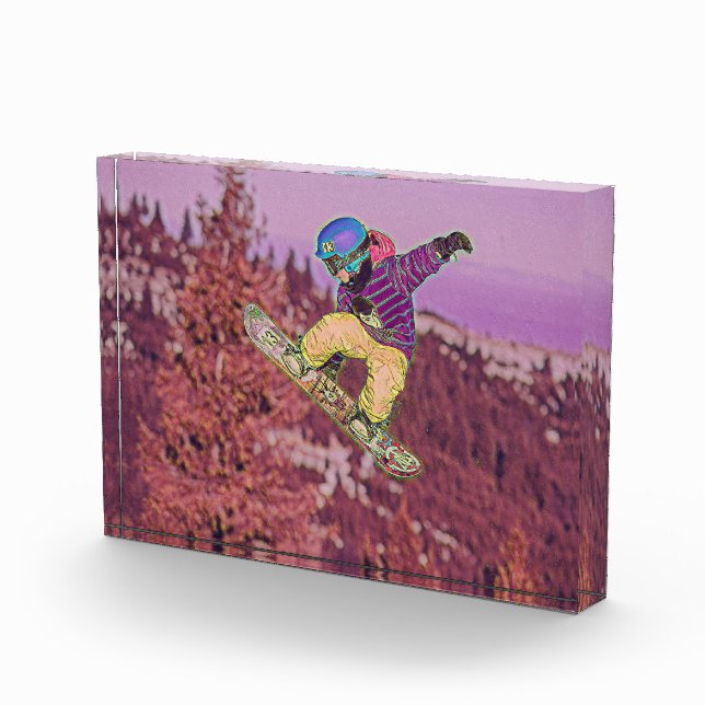 Bloc Photo Peinture de snowboarding (Droite)