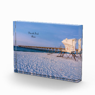 Bloc Photo Pensacola Matin Lifeguard Stand And Pier