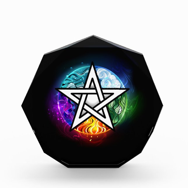 Bloc Photo pentagramme du Wiccan (Devant)
