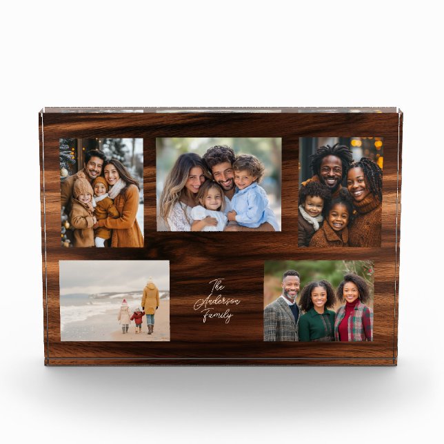 Bloc Photo Personalized Family 5 Photo Collage (Devant)
