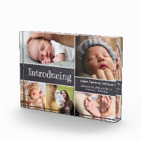 Personnalisable Introduction Bébé Photo Collage Ch