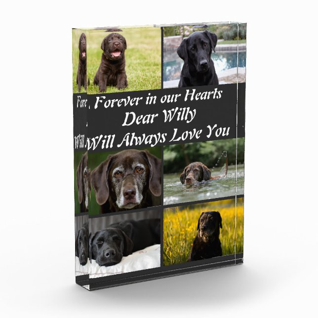Bloc Photo Personnalisation moderne Pet Memorial 6 Photo Coll (Gauche)