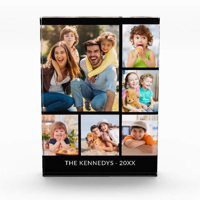 Bloc Photo Personnalisé 6 Collage d'images Nom de famille Min (Devant)