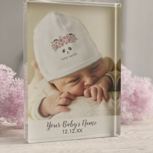 Bloc photo personnalisé de nursery pour nouveau-né
