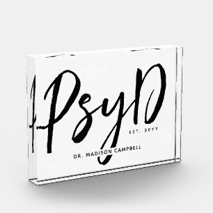 Bloc Photo Personnalisé Elegant PsyD Docteur en Psychologie
