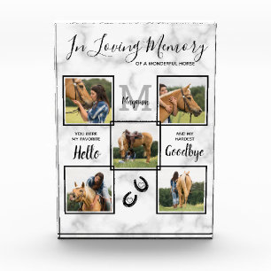 Bloc Photo Personnalisé En Mémoire Amoureuse Pet Horse Memo