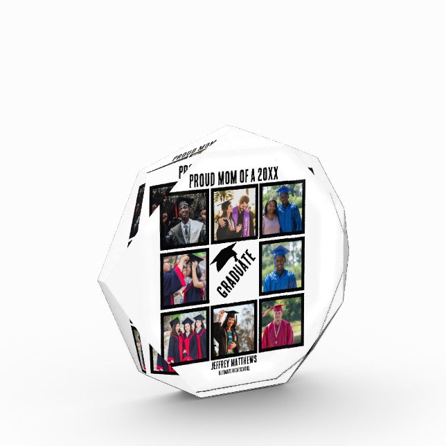 Bloc Photo Personnalisé Fier Maman de l'année Graduation Phot (Gauche)