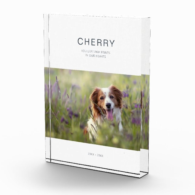 Bloc Photo Perte de chien animal de compagnie commémoratif (Droite)