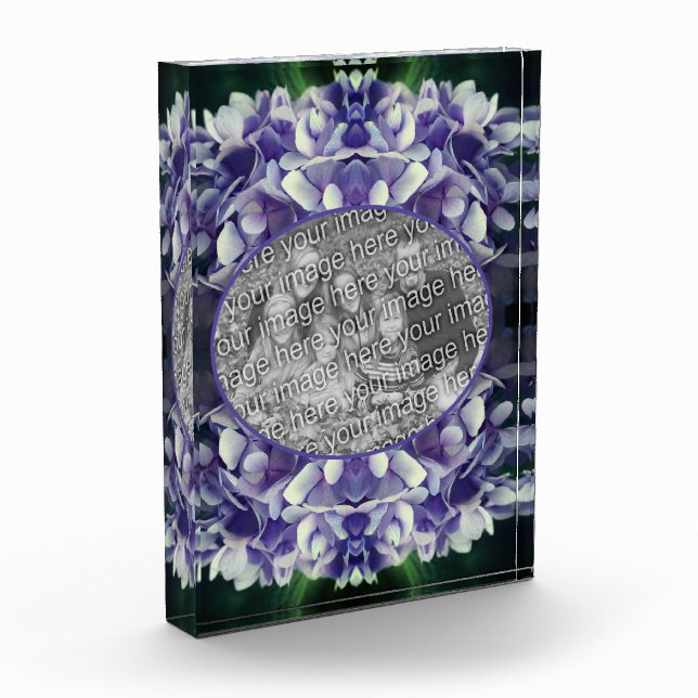 Bloc Photo Pétales Blue Hydrangea Ajouter Votre Propre (Gauche)