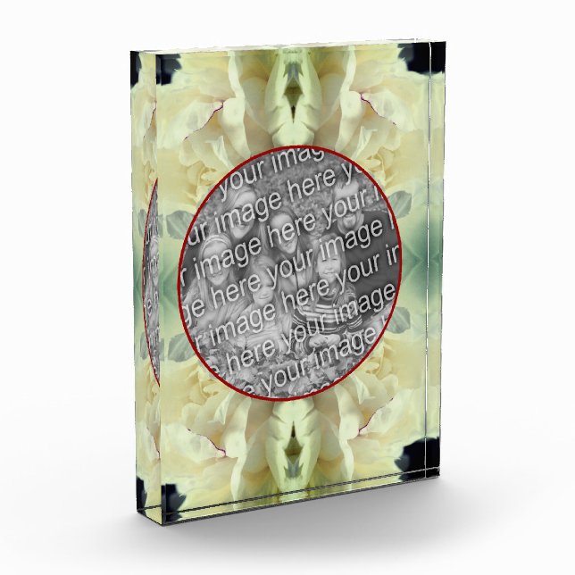 Bloc Photo Pétales de pivoine blanche Créez votre propre (Gauche)