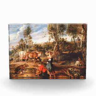 Bloc Photo Peter Paul Rubens Milkmaips avec du bétail sur une