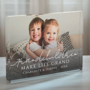 Bloc Photo Petits-enfants Rendent la Vie Géniale Citation Sou