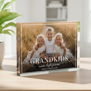 Bloc Photo Petits-enfants rendent la vie grandiose Cadeau de
