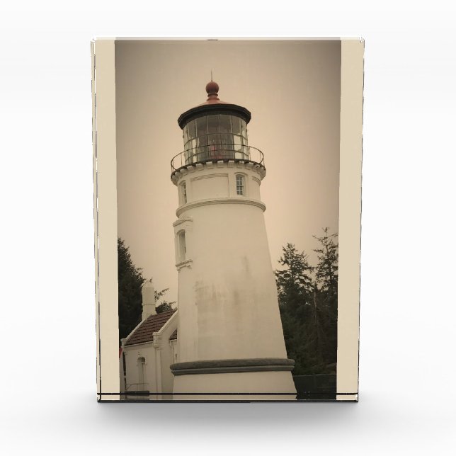 Bloc Photo Phare de la rivière Umpqua, OU (Devant)