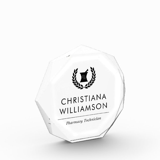 Bloc Photo Pharmaciste Élégant Personnalisé Personnel de la p (Gauche)
