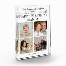 Photo Block Anniversaire Collage photo pour grand-