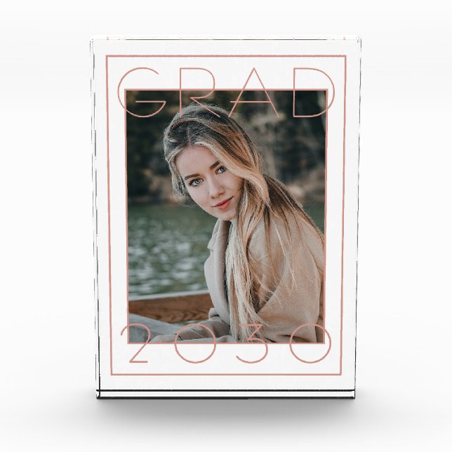 Bloc Photo Photo Classy Félicitations Personnalisées Diplômé (Devant)