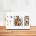 Bloc Photo Photo Collage moderne Colorful Meilleur Papa Jamai<br><div class="desc">Le cadeau "Modern Collage Photo Colorful Best Dad Ever" est un cadeau personnalisé et unique pour tout père qui mérite d'être célébré. Le cadeau est une photo collage composée de plusieurs images individuelles qui ont été soigneusement arrangées pour créer un design étonnant et attrayant. Le don est une excellente façon...</div>