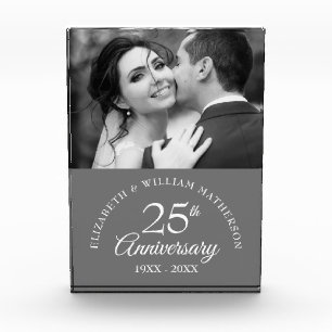 Bloc Photo Photo de 25e anniversaire de mariage argenté Éléga