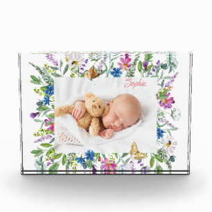 Bloc Photo Photo de bordure de fleurs sauvages