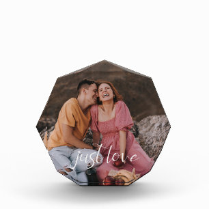 Bloc Photo Photo de couple Cœur Juste Amour Écriture