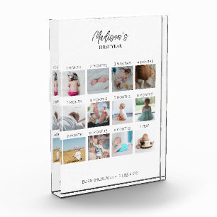 Bloc Photo Photo de la première année du bébé Collage Statist
