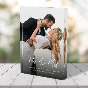 Bloc Photo Photo de mariage personnalisé Monsieur et Madame