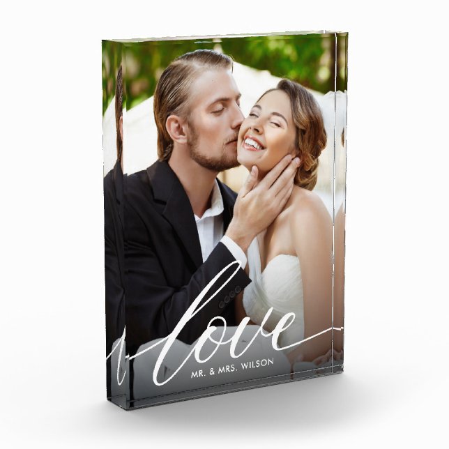 Bloc Photo Photo de script d'amour pour les jeunes mariés (Gauche)