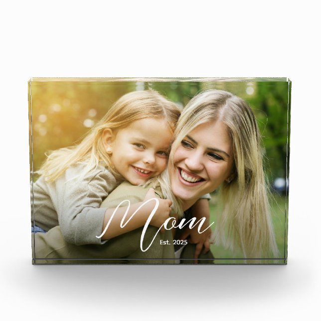 Bloc Photo Photo de script moderne personnalisé pour maman (Devant)