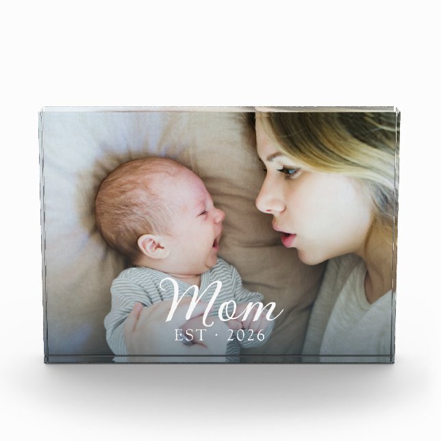 Bloc Photo Photo de script moderne personnalisé pour maman (Devant)