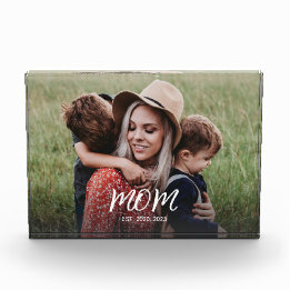 Bloc Photo Photo de script moderne personnalisée par Maman