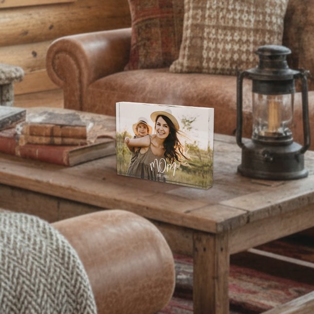 Bloc Photo Photo de script moderne personnalisée par Maman (Créateur téléchargé)