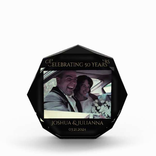 Bloc Photo Photo du 50e anniversaire personnalisée (Devant)