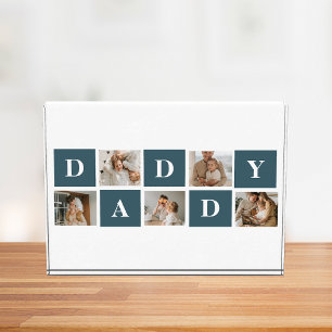 Bloc Photo Photo et cadeaux de papa vert et de collage modern