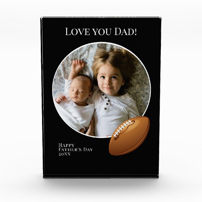 Bloc Photo Photo fête des pères avec football (Devant)