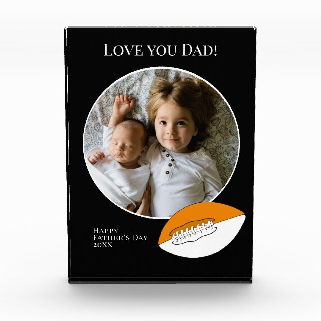 Bloc Photo Photo fête des pères avec football (Devant)