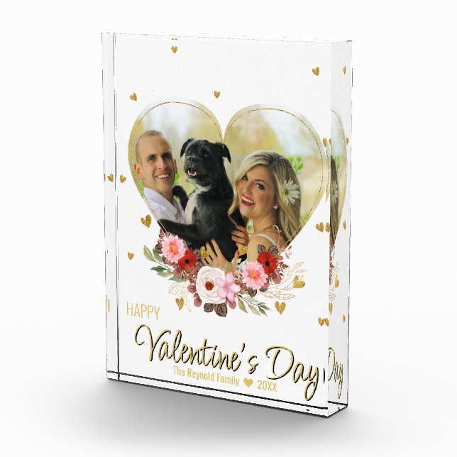 Bloc Photo Photo Heart Gold Valentine's Day Parties scintilla (Droite)