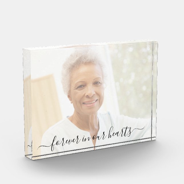 Bloc Photo Photo Mémorial Pour Toujours Dans Nos Coeurs Éléga (Gauche)