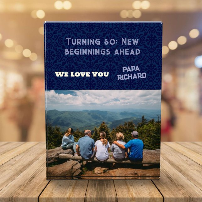 Bloc Photo Photo personnalisée Joyeux 60e anniversaire Cadeau (60th Birthday Gifts for Men)
