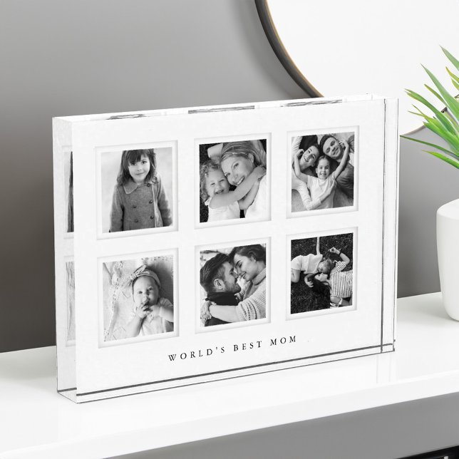 Bloc Photo Photos Minimales Black White Photo Meilleure maman (Minimal Photos Black White Photo World's Best Mom)