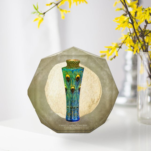 Bloc Photo Pièce Masterpiece Peacock Feathers Vase De 1900 (Créateur téléchargé)