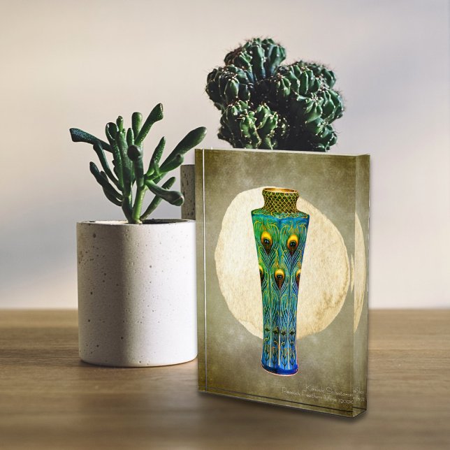 Bloc Photo Pièce Masterpiece Peacock Feathers Vase De 1900 (Créateur téléchargé)