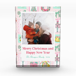 Bloc Photo Pink & Green Nutcracker Custom Christmas Photo