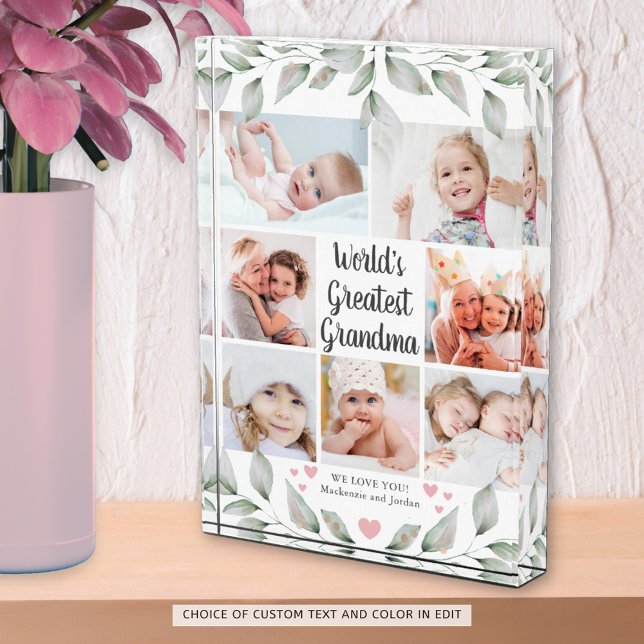 Bloc Photo PLUS GRAND GRANDMA DU MONDE 7 Photo Collage de ver (Créateur téléchargé)