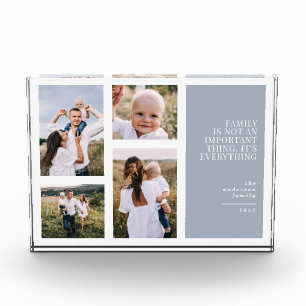 Bloc Photo Plus merveilleux temps élégant bleu poussiéreux mu