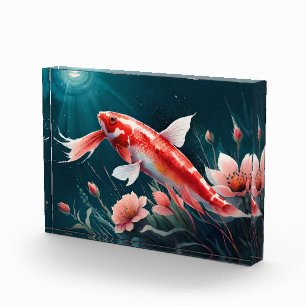 Bloc Photo Poisson Homme Koi Dessin Japonais Art Koi Poisson