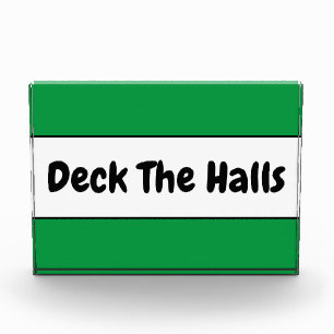Bloc Photo PONT HALLS Noël Vert BLANC BLANC